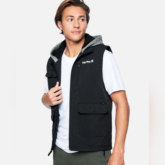 Men's Small Hurley Collin Hooded Vest - Picture 7 of 8